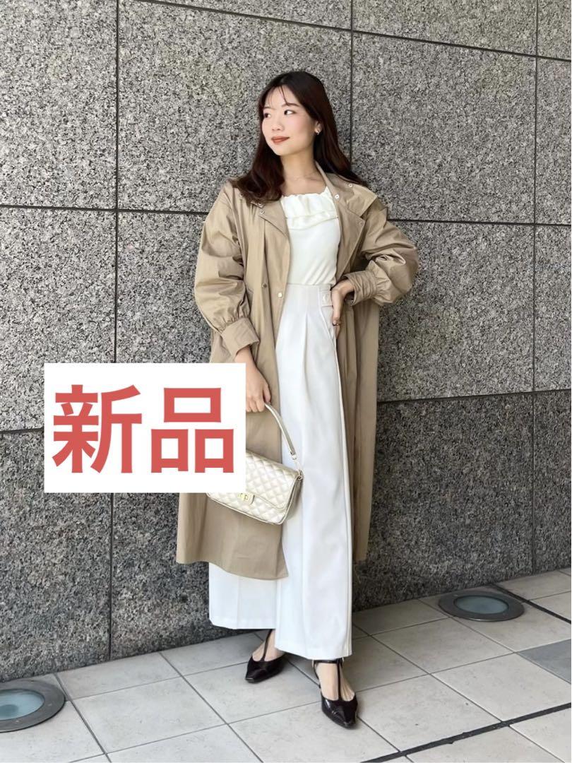 ストラ新品⭐️泉里香着洗える❗️ウール調ややワイドパンツセンタープレスパンツ美脚 ストラ新品⭐️泉里香着洗える❗️ウール調ややワイドパンツ