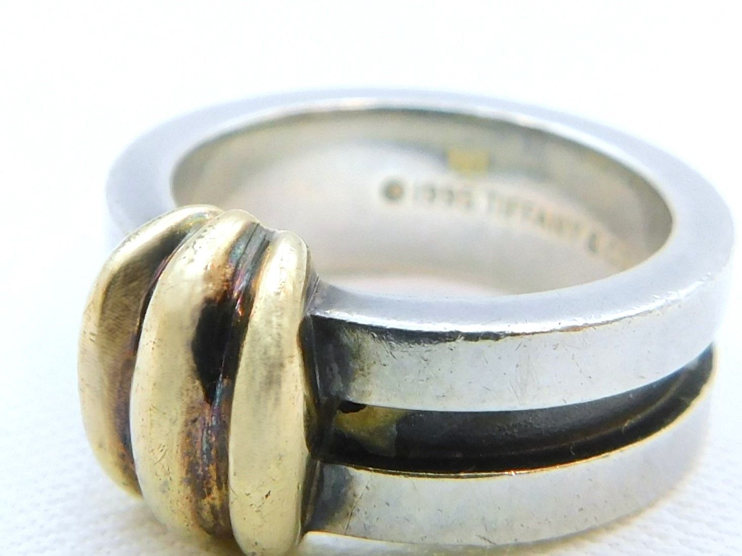 TIFFANY&Co. ティファニー 925 750 グルーブド ウィズ 3ロウ