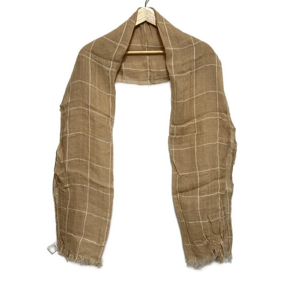 ブルネロクチネリ　Brunello Cucinelli　ストール　超大判　リネン BRUNELLO CUCINELLI(ブルネロクチネリ) ストール(ショール