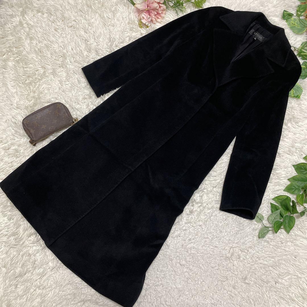 美品✨エポカ アンゴラ ロングコート ダブル Aライン 40 アイボリー 1179cde949c774e4ea1a936838c7dd