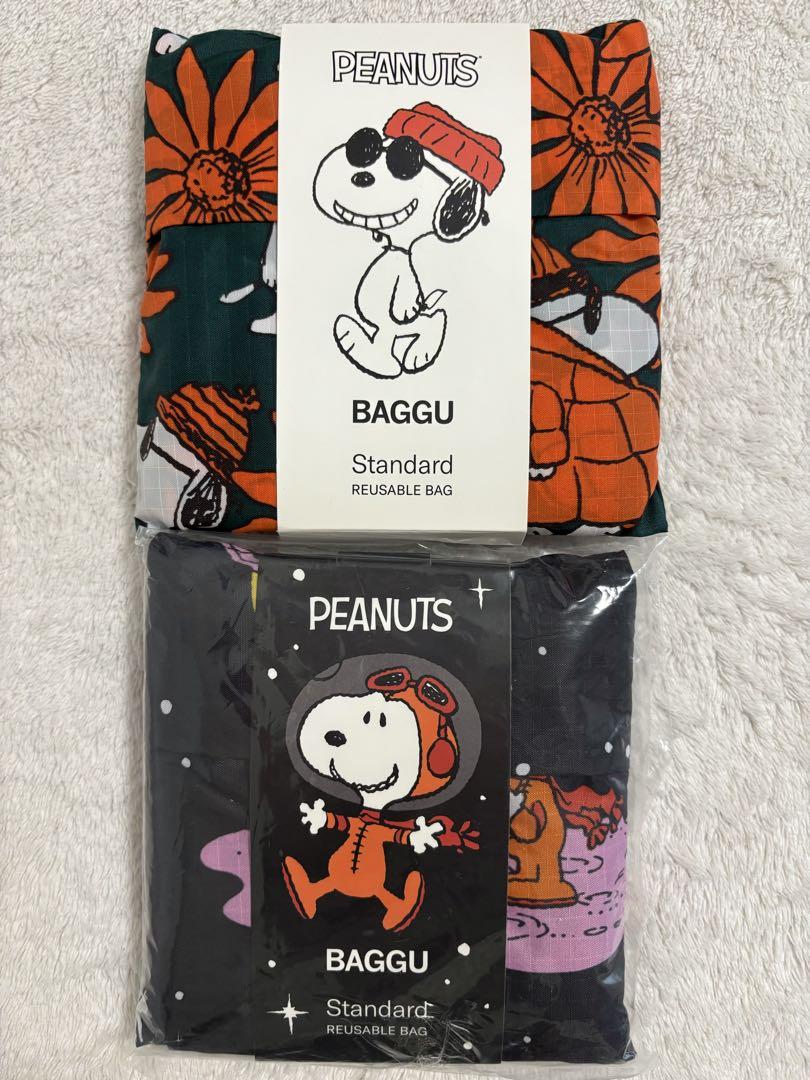 新品　BAGGU バグゥ　新作　PEANUTS フローラルスヌーピー　2個セット SNOOPY BAGGU (バグゥ) BABY エコバッグ スヌーピー TAKE CARE