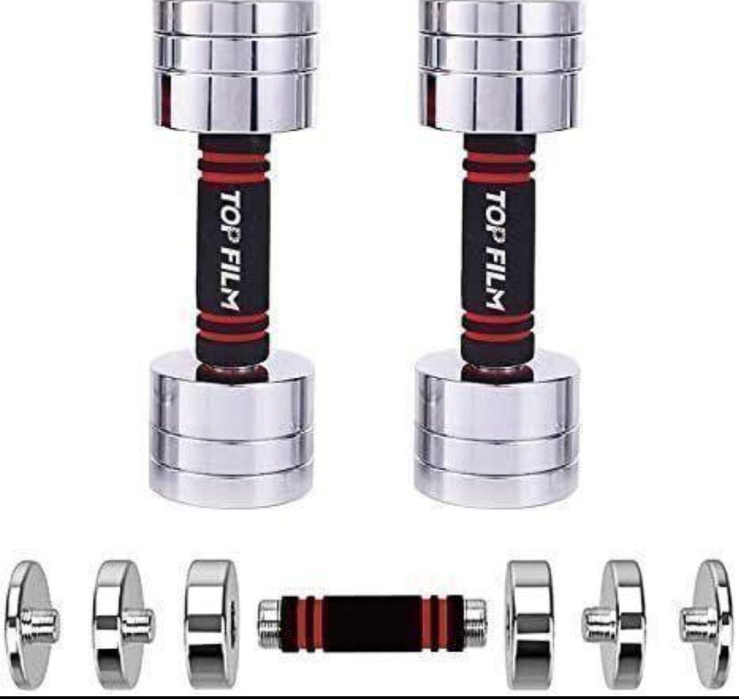 ダンベル 可変式 小型 スチールダンベル 10kg 2個セット 無臭