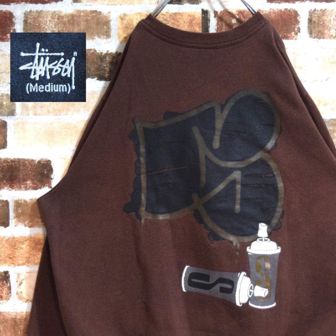 old stussy ブラウン STUSSY（Tシャツ/カットソー(半袖/袖なし) ・ ブラウン/茶色系