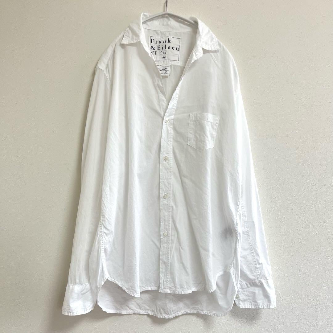 フランクアンドアイリーン スキッパーシャツ 白 xs Eileen USA製