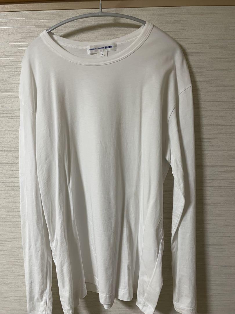 COMME des GARÇONS SHIRT ホワイト長袖カットソー XL（BIAS LONG