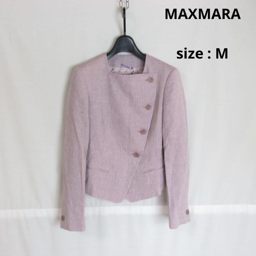 WEEKEND MaxMara リネン　ノーカラージャケット イタリア製 楽天市場】ノーカラージャケット レディース（ブランドマックス