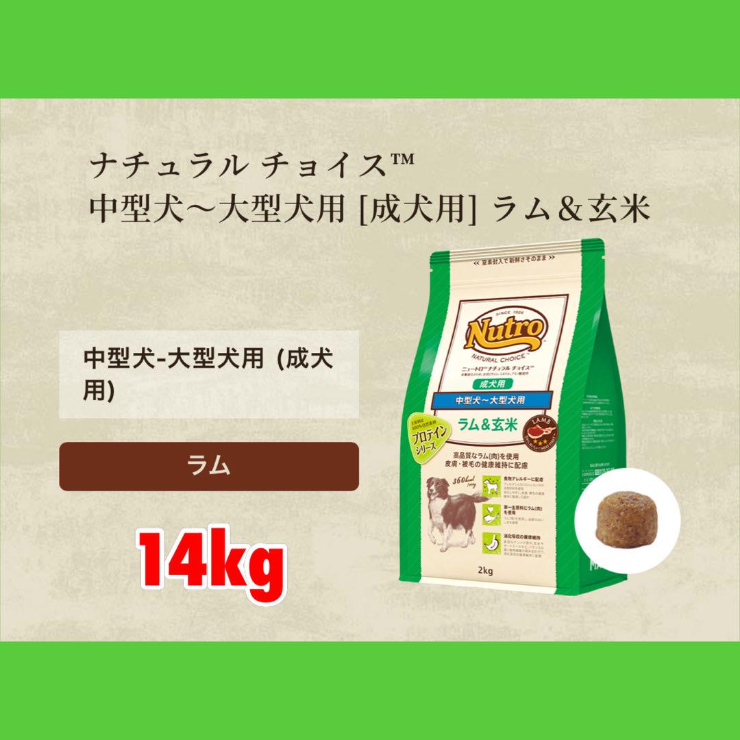 ★ニュートロ　ナチュラルチョイス　ラム★14kg 中型犬〜大型犬用 ニュートロ ナチュラルチョイス ラム&玄米 中型犬~大型犬用