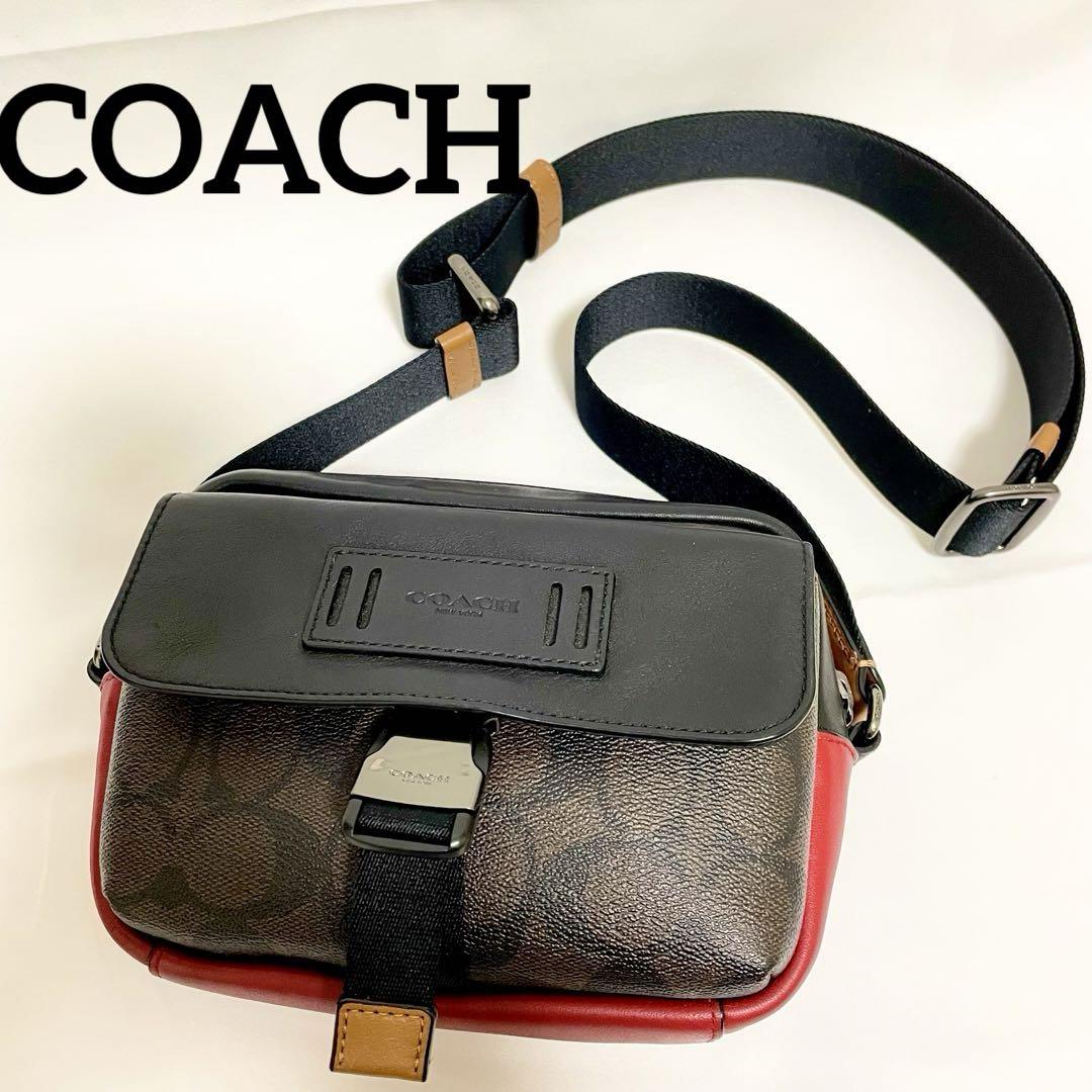 極美品 COACH ショルダーバッグ シグネチャー 型押し レザー コーチ シグネチャー型押しレザースクエアバッグ COACH | 京都