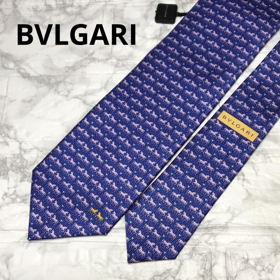 新品✨ BVLGARI✨ブルガリ✨ネクタイ✨セッテピエゲ✨至高の逸品✨イタリア製 ✨BVLGARI✨ブルガリ✨ネクタイ✨セッテピエゲ✨ネイビー