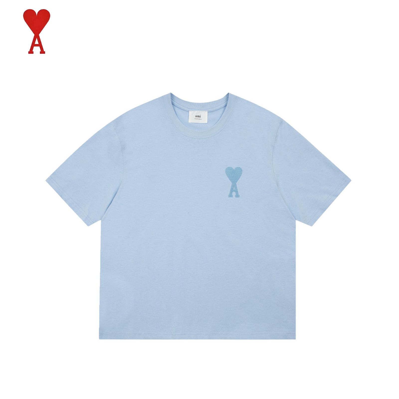 ‼️ami ハート刺繍 半袖Tシャツ 2色セット 今日特価】Ami 24ss クラシック刺繍マカロンハート T シャツ-2