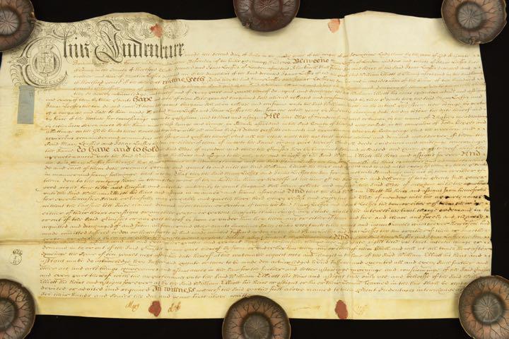 西洋古文書1709年 羊皮紙 特大サイズ 検エリサベス女王 フランス
