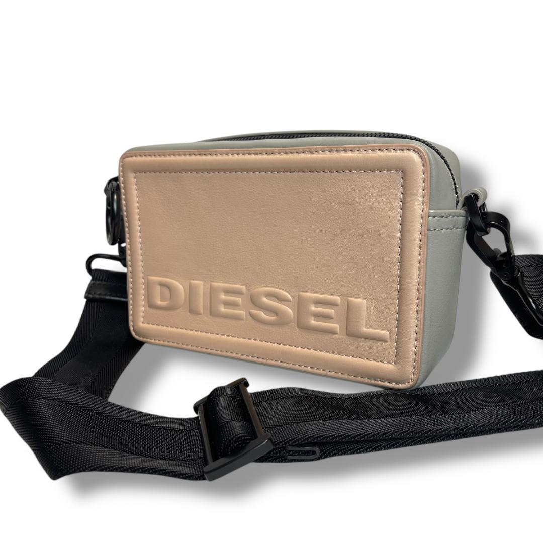 美品 DIESEL 2425 ショルダーバッグ ロゴ型押 カメラバッグ 斜め掛け 美品 DIESEL 2425 ショルダーバッグ ロゴ型押 カメラバッグ 斜め