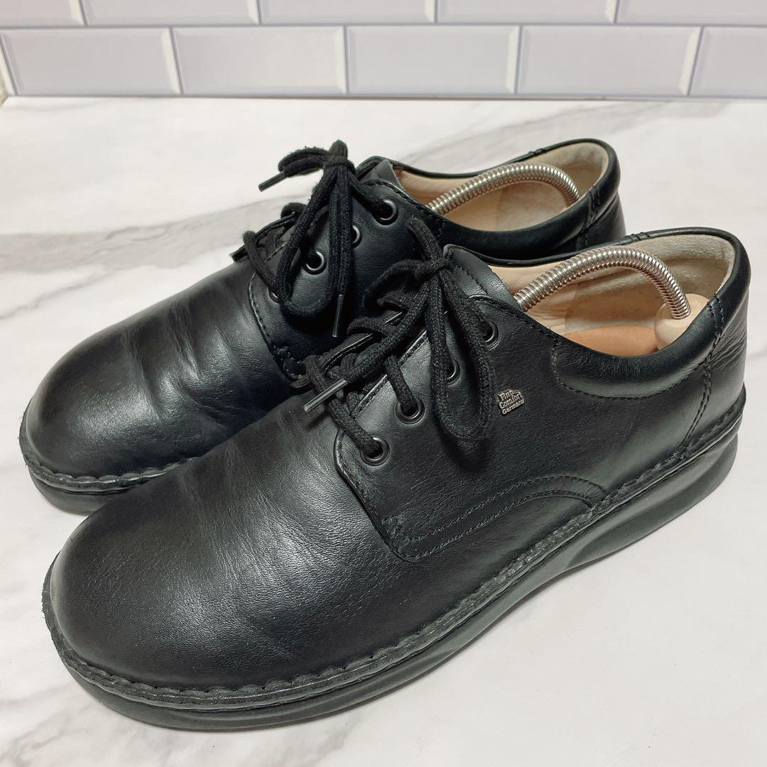 【美品】Finn Comfort 革靴 コンフォートシューズ BLACK フィンコンフォート！FinnComfort 1204 KENT！ドイツ靴！黒も