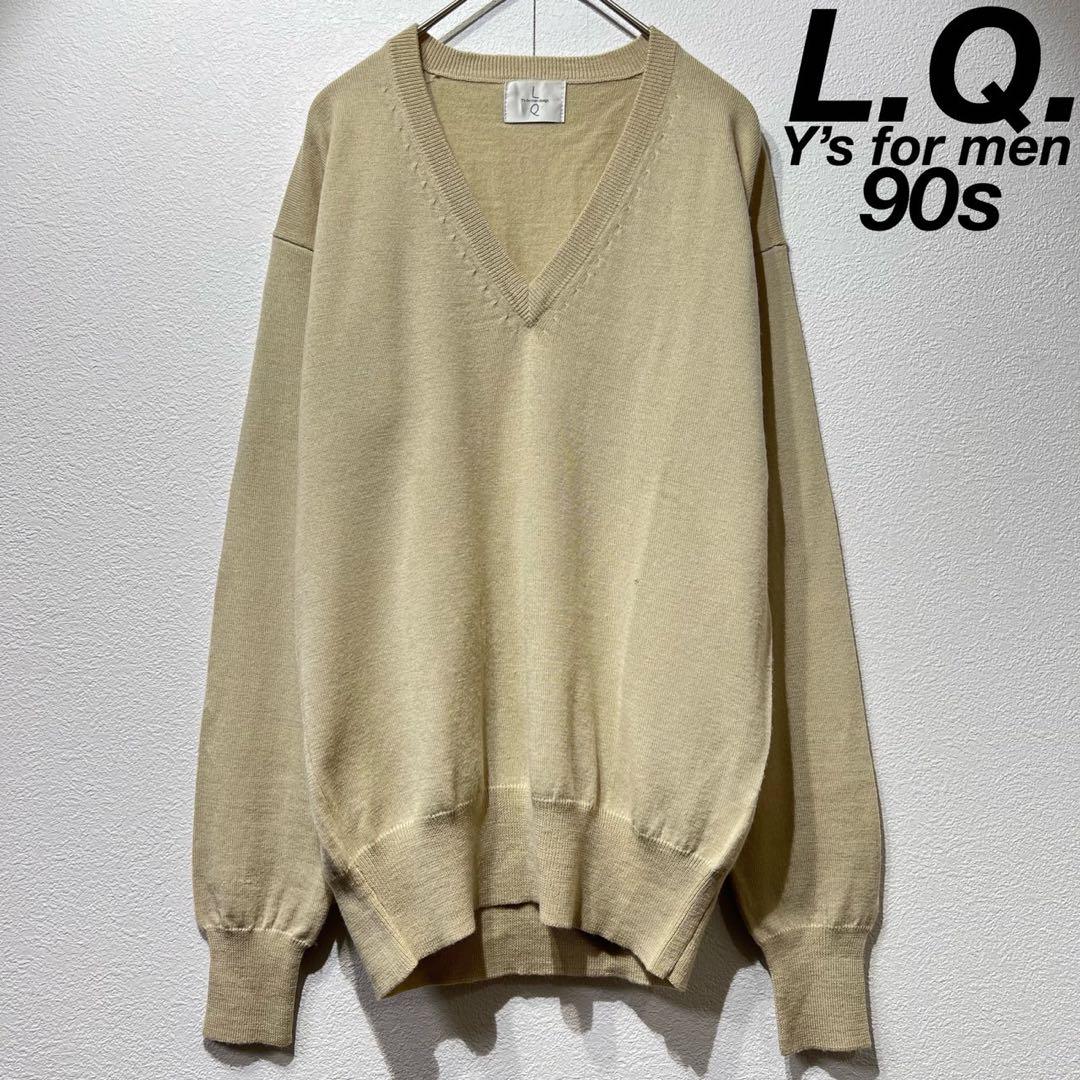 希少 90年製 LQワイズフォーメン 上質 ウール Vネック デザイン