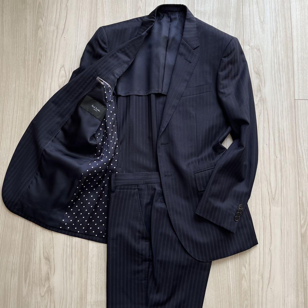 美品】ポールスミス ゼニア生地 メンズスーツ ネイビー