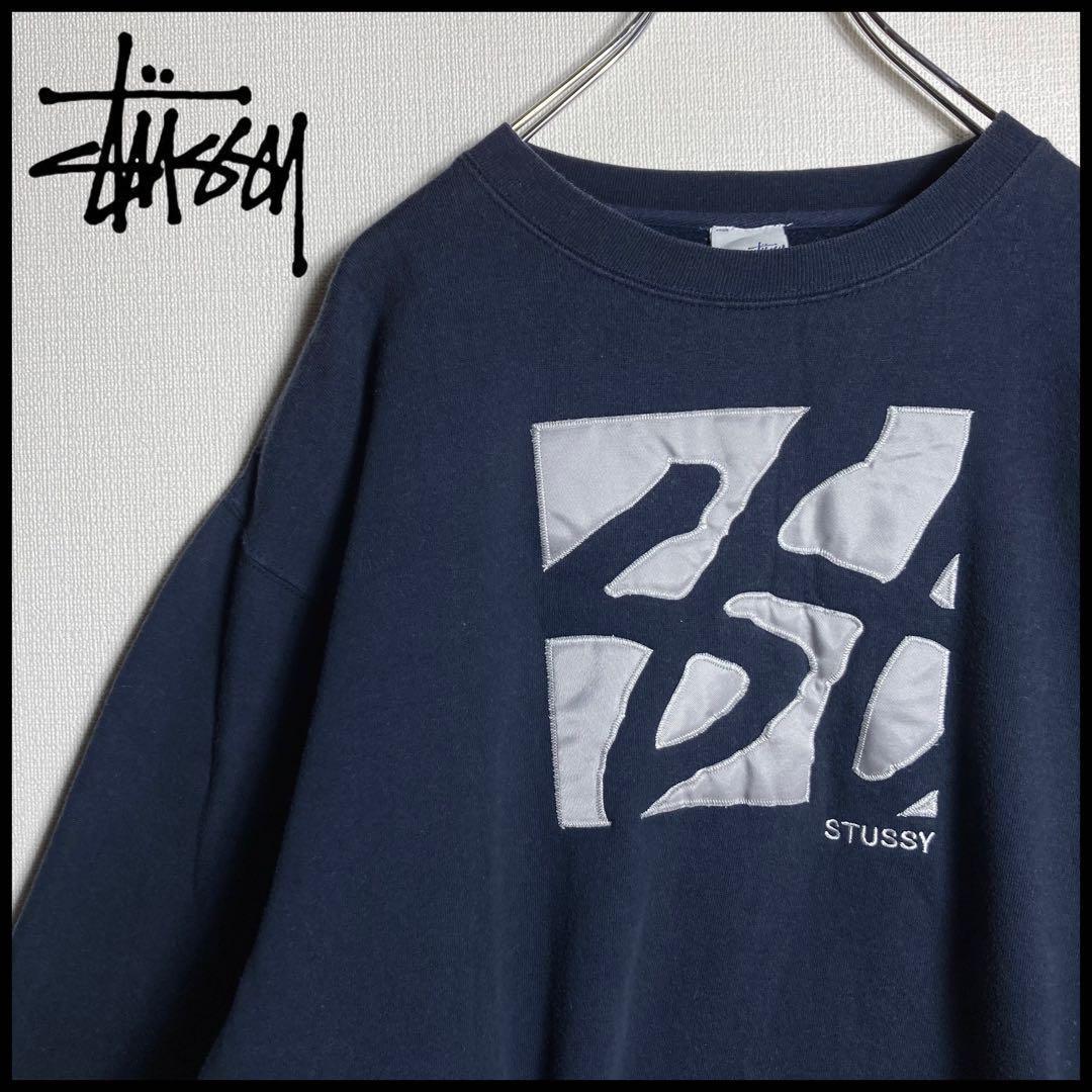 人気Lサイズ】ステューシー 刺繍ロゴ入りスウェット USA製