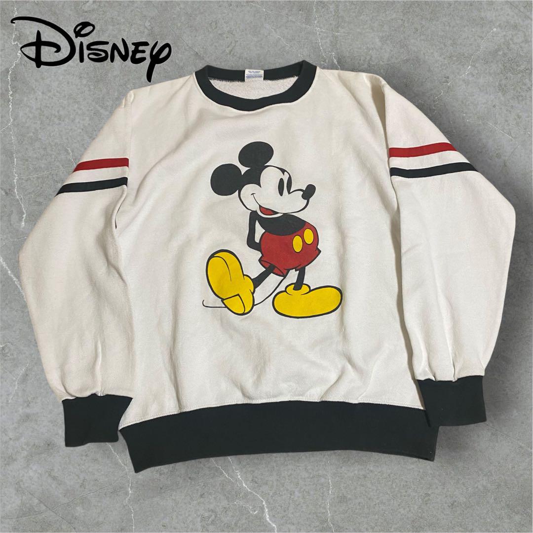 USAビンテージ古着　150 スタンディングミッキー スウェット　ディズニー レアカラー 70s 80s ビンテージ USA製 Disney ディズニー Mickey
