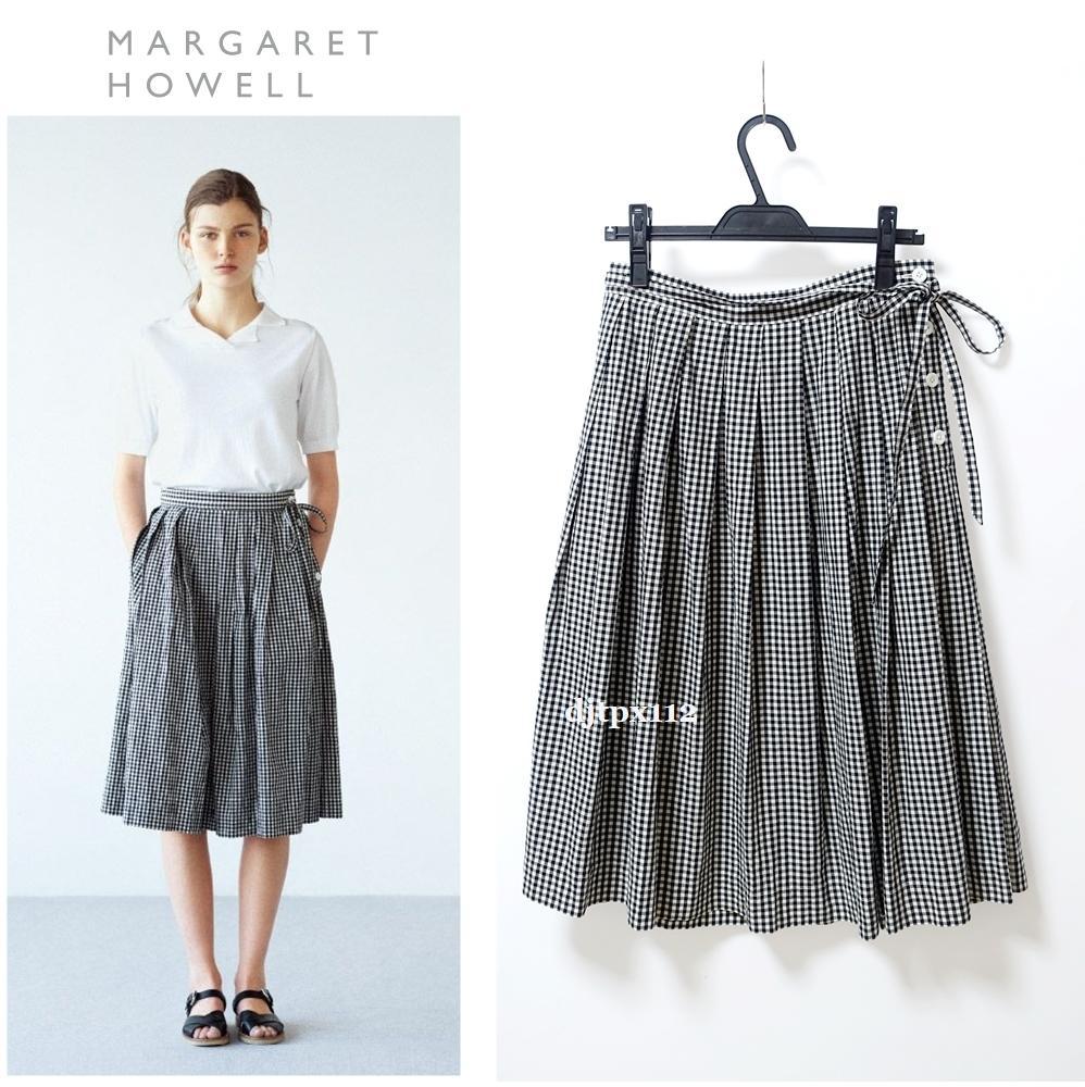 極美品*マーガレットハウエル*リボンベルト付 ギンガムチェック