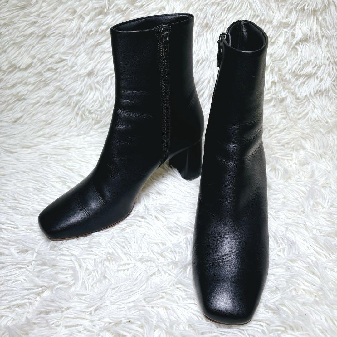diana ダイアナ　ブーティ　サイドジップ 美品】ダイアナ ショートブーツ サイドジップ ブラック U66248