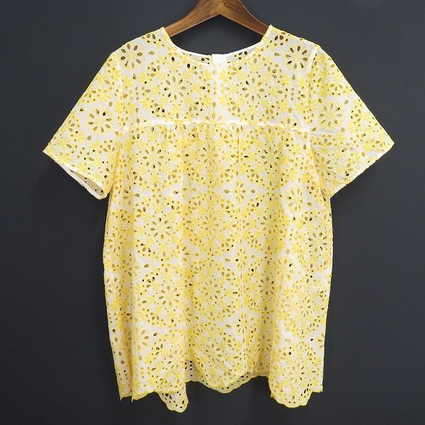 【新品】定価42,900円 レリアン　半袖チュニックブラウス　からし色　13＋ 新品】定価42,900円 レリアン半袖チュニックブラウスからし色13＋