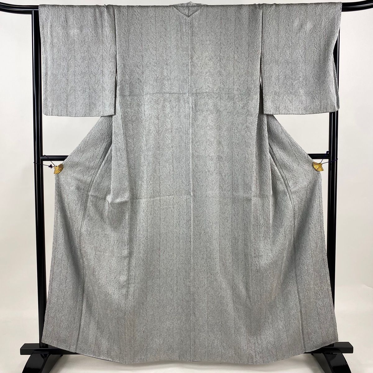 専用　小紋 総絞り 白黒 鹿の子絞り 身丈161cm 裄丈67cm 袷お洒落正絹 総絞り 無地 小紋 鹿の子絞り 正絹 黒 白 グレー 969 | kimono