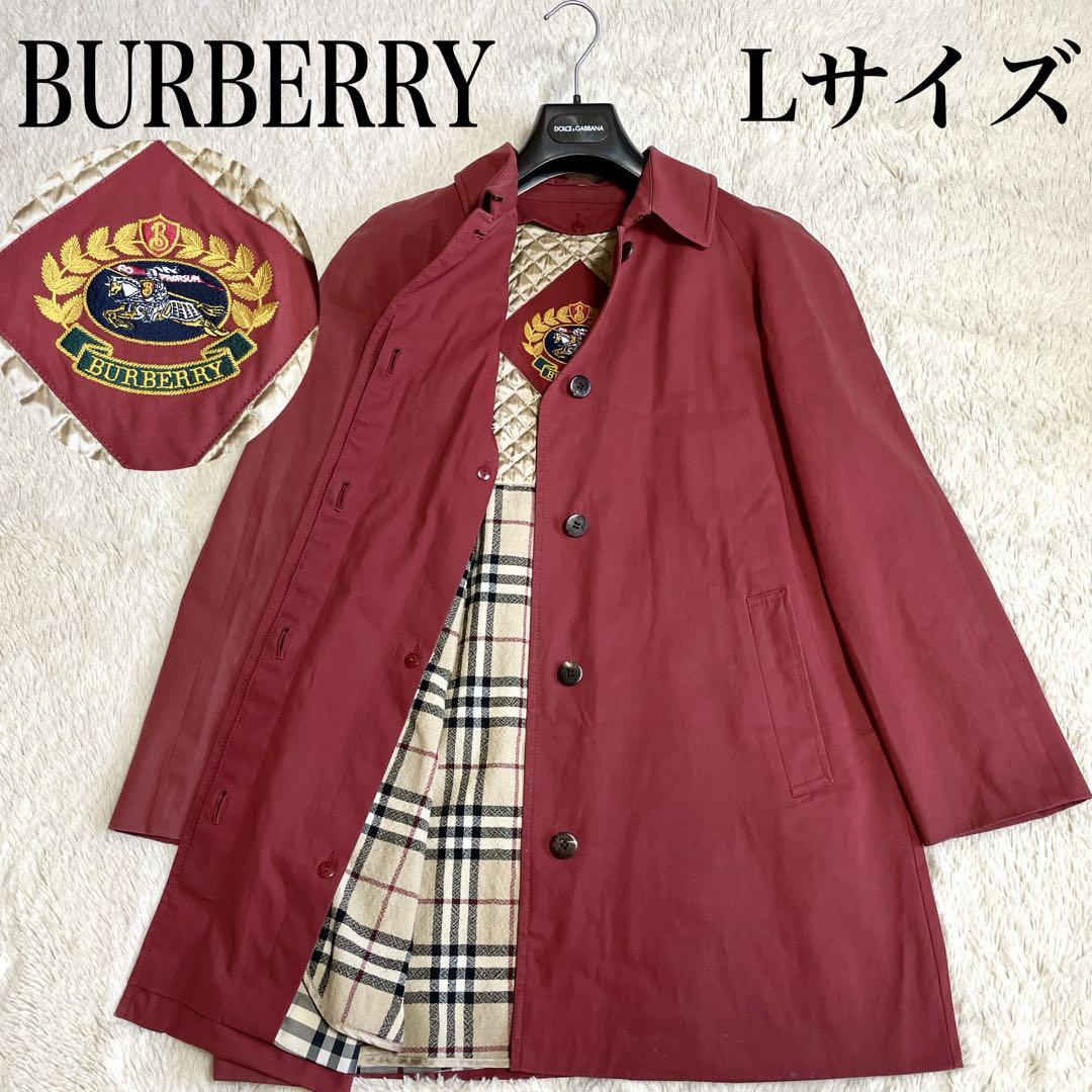 極美品☆バーバリーケープライナー付きベルテッドコートノバチェック赤 BURBERRY - 美品 M バーバリー トレンチ コート 赤 ノバチェック