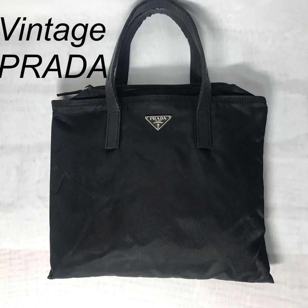 ☆PRADA プラダ　ヴィンテージ　BNO332 ナイロンバッグ☆ポコノ　黒 ☆PRADA プラダ ヴィンテージ BNO332 ナイロンバッグ☆ポコノ 黒