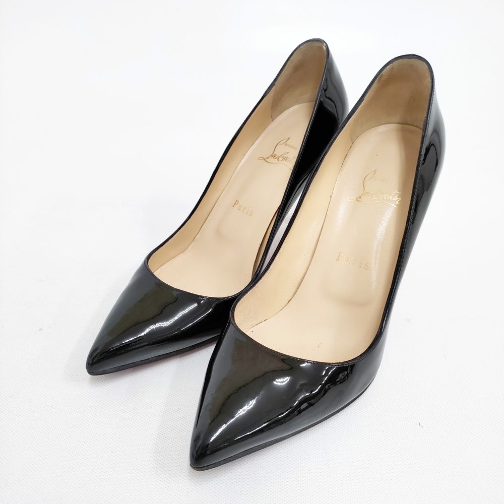 Christian Louboutin エナメルヒールパンプス ポインテッドトゥ