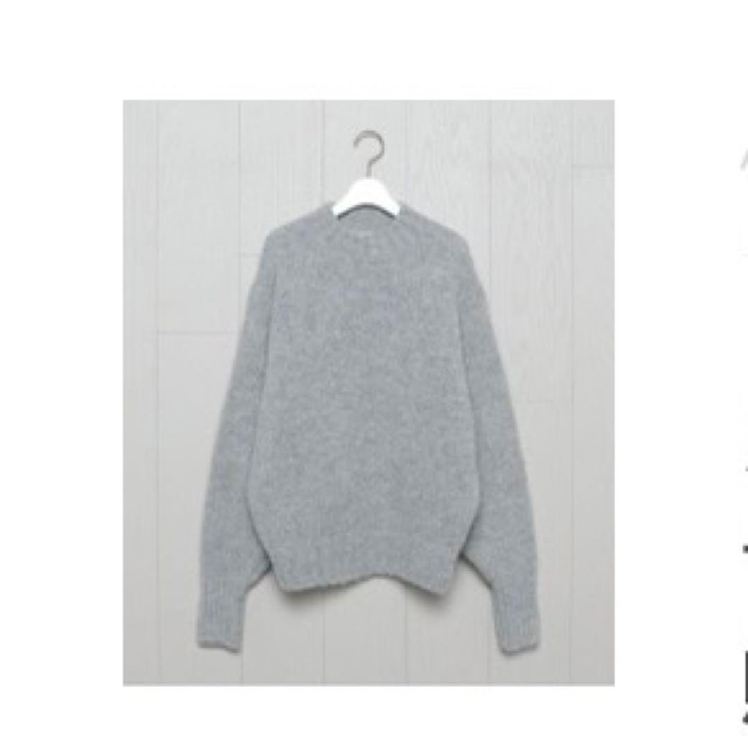 ATON エイトン グレー BABY ALPACA モックネックセーター ATON エイトン グレー BABY ALPACA モックネックセーター