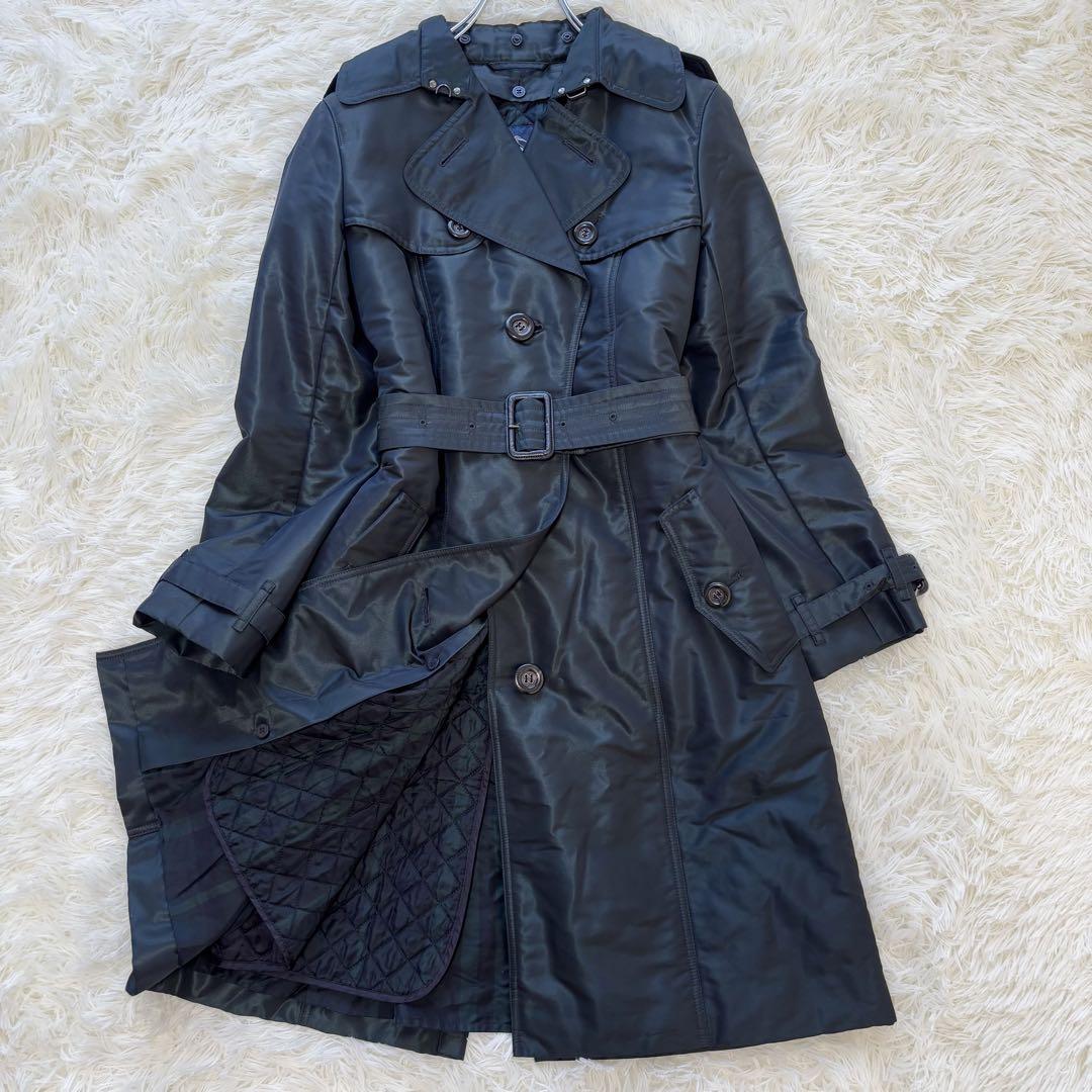 BURBERRY LONDON ✨2wayダウントレンチコート 丸襟 玉虫 M