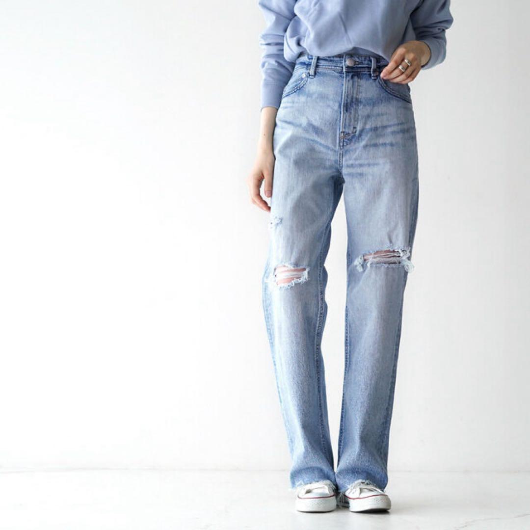【未使用品】YANUK ボーイズストレート LEA ダメージ加工 27インチ PREMIUM2ボーイズストレート