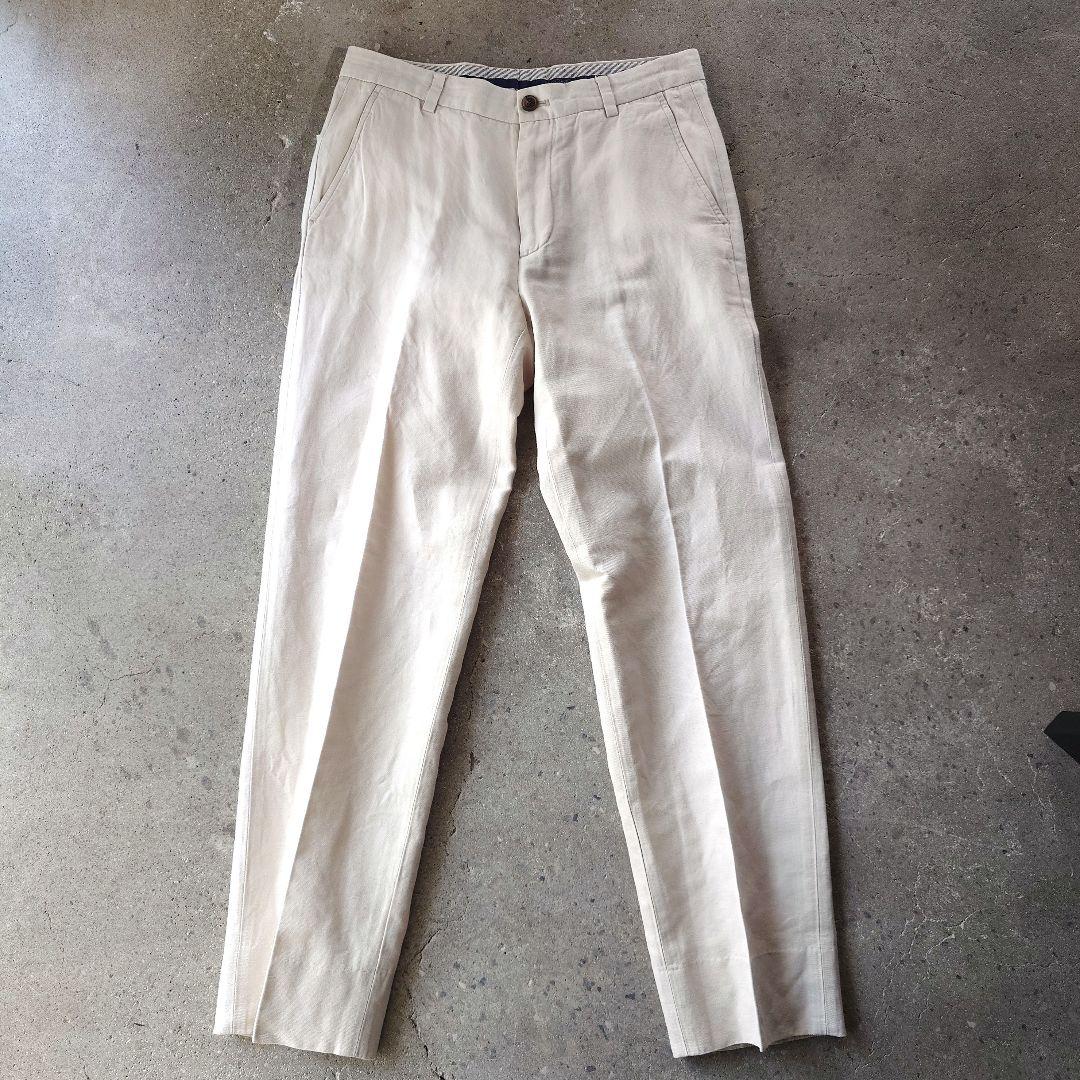 ブルックスブラザーズ　リネン　麻　チノパンツ　スラックス　W32 ブルックスブラザーズ リネン 麻 チノパンツ スラックス W32