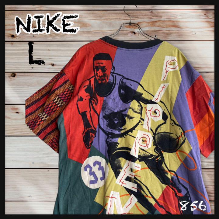 【NIKE】ヴィンテージ バスケットボールTシャツ 90s風 赤×黒 93年製 NIKE 
