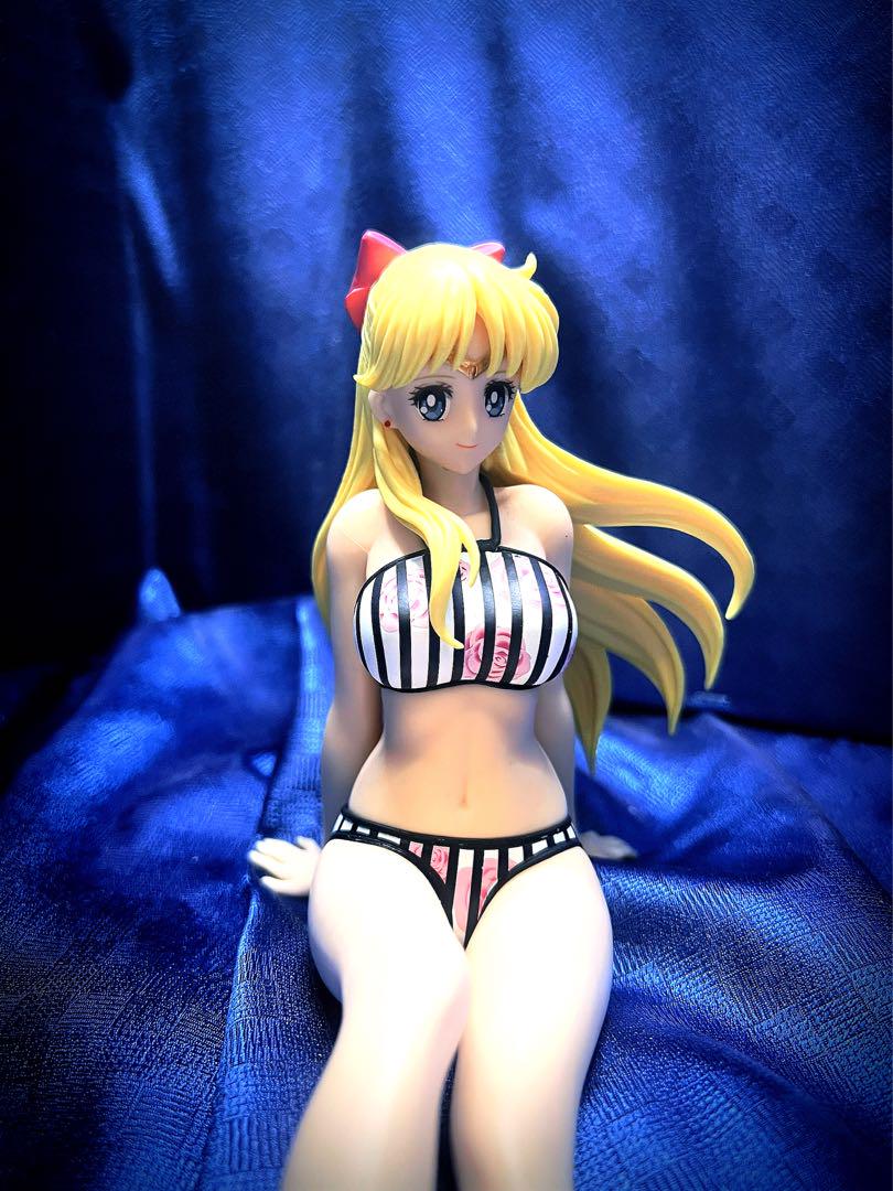 セーラーヴィーナス　水着　フィギュア　　美少女戦士セーラームーン Amazon.co.jp: 手彫りの像 水着アニメ図キャラクターグッズ