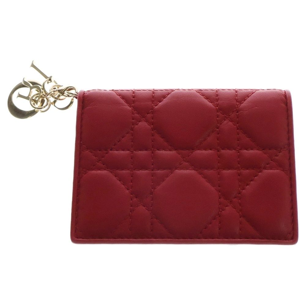 ディオール カナージュ カードケース コインケース チャーム レッド 赤 Christian Dior (クリスチャンディオール) カナージュ カード