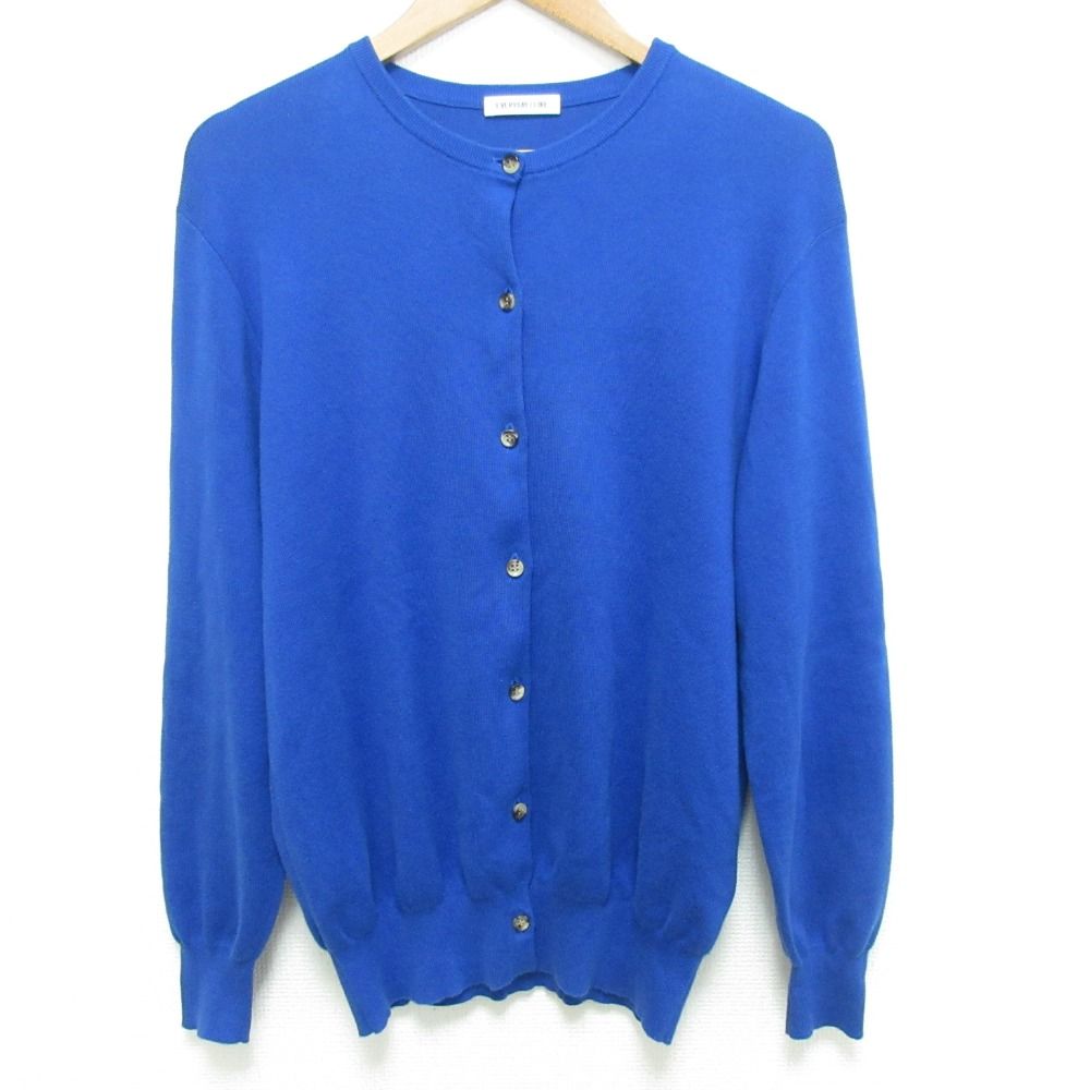 DEUXIEME CLASSE - 美品 22SS EVERYDAY I LIKE. エブリデイアイライク ドゥーズィエムクラス クルーネック ニット カーディガン ブルー レディース 古着 中古 USED 美品 22SS EVERYDAY I LIKE. エブリデイアイライク