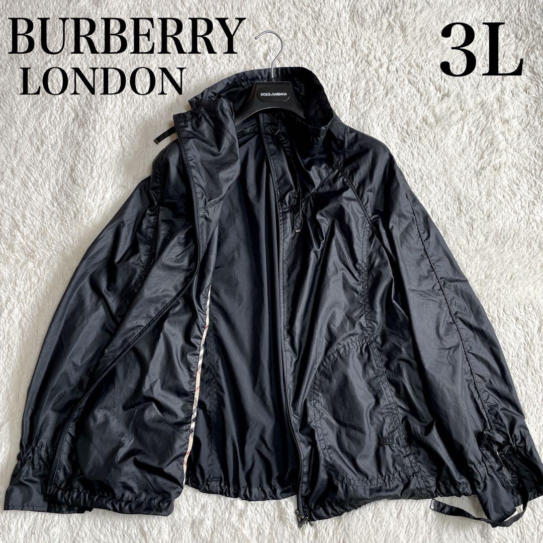 極美品 大きいサイズ BURBERRY ホースロゴ 刺繍 ナイロン