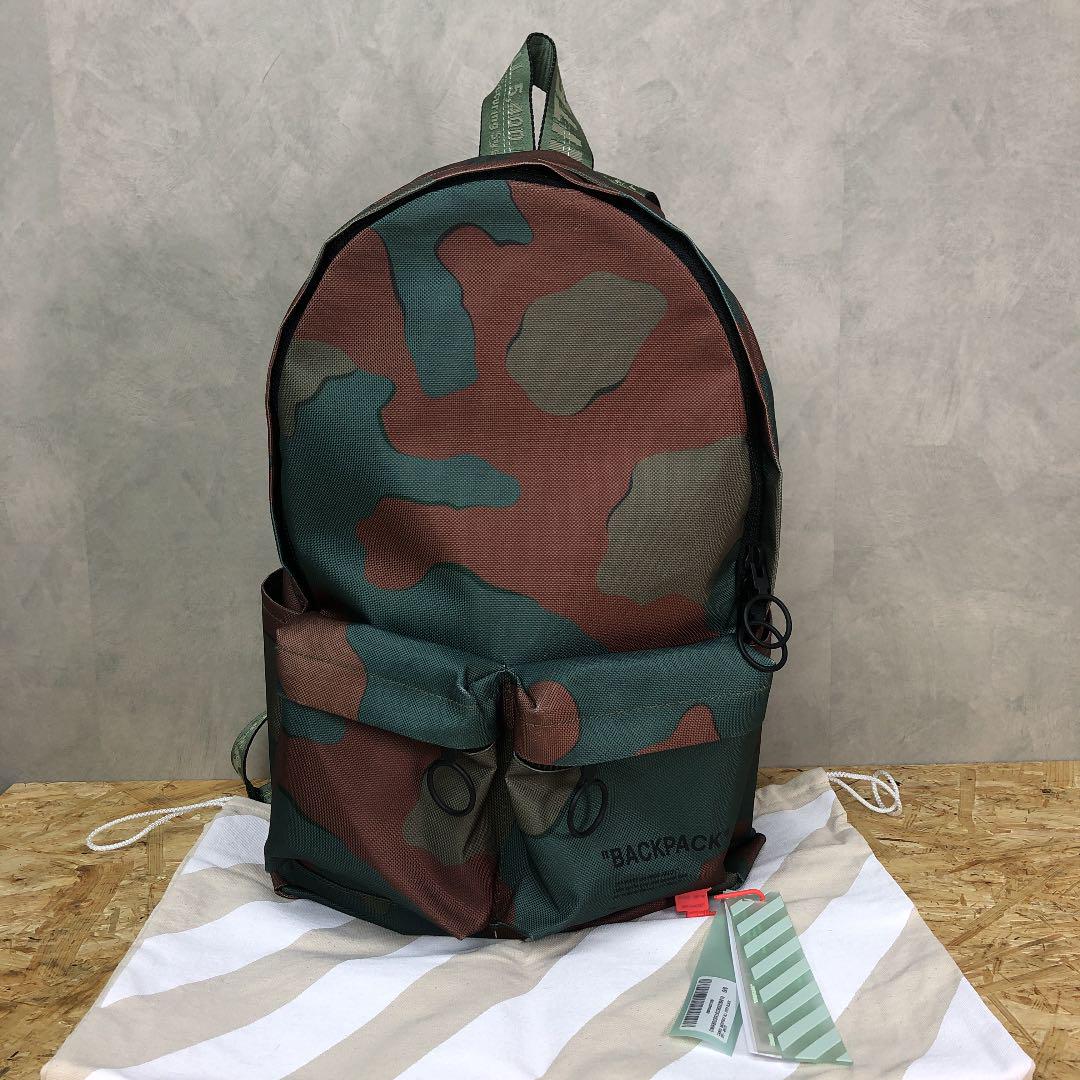オフホワイト OFF-WHITE 迷彩 カモフラ ロゴ バックパック 23-1081-1.jpg