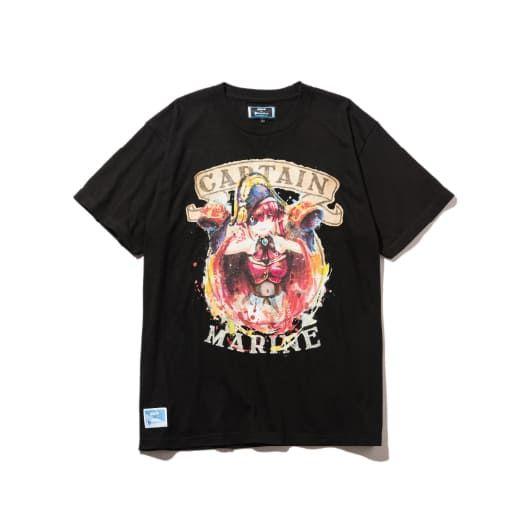 glamb×ホロライブ【宝鐘マリンTシャツ ブラック(M)】 Tシャツ 宝鐘マリン Tシャツ Summer Season ブラック