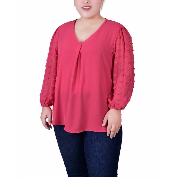 売れ筋商品|||ニューヨークコレクション カットソー トップス レディース Plus Size V-Neck Blouse Holly Berry ニューヨークコレクション レディース カットソー トップス Plus