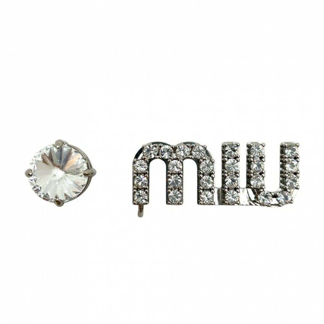 miumiu ロゴ パール ラインストーン ピアス miumiu ロゴ パール ラインストーン ピアス 新品 ミュウミュウ