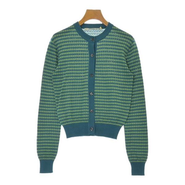 美品 MARNI マルニ チェック柄 クルーネック ニット カーディガン 40 ブラック レディース 古着 中古 MARNI 美品 マルニ チェック柄 クルーネック ニット