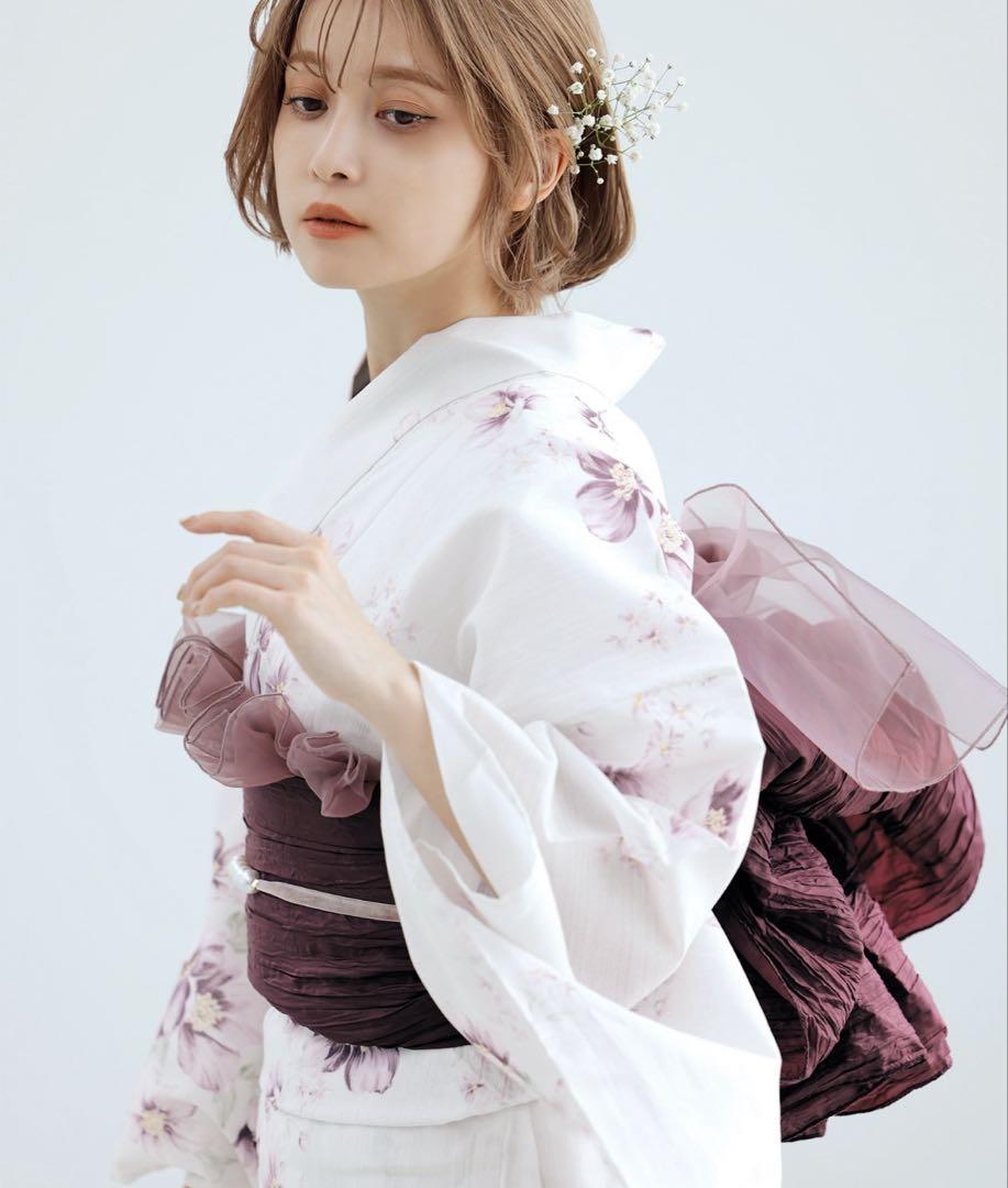 Dita 浴衣 桃李の勿忘草 2025 浴衣5点セット(ゆかた・帯・下駄・着付けマニュアル