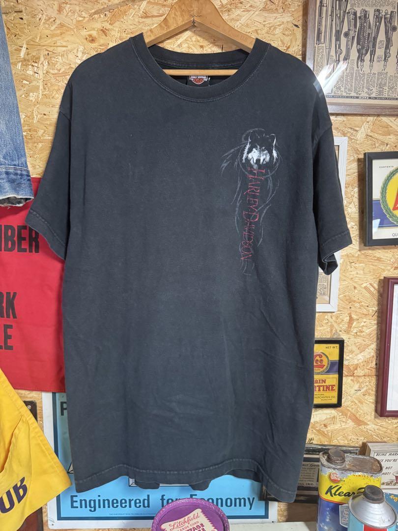 90s USA製　Harley Davidson ウルフ　イーグル　Tシャツ 90s ハーレーダビッドソン Tシャツ ウルフ 古着 - メルカリ