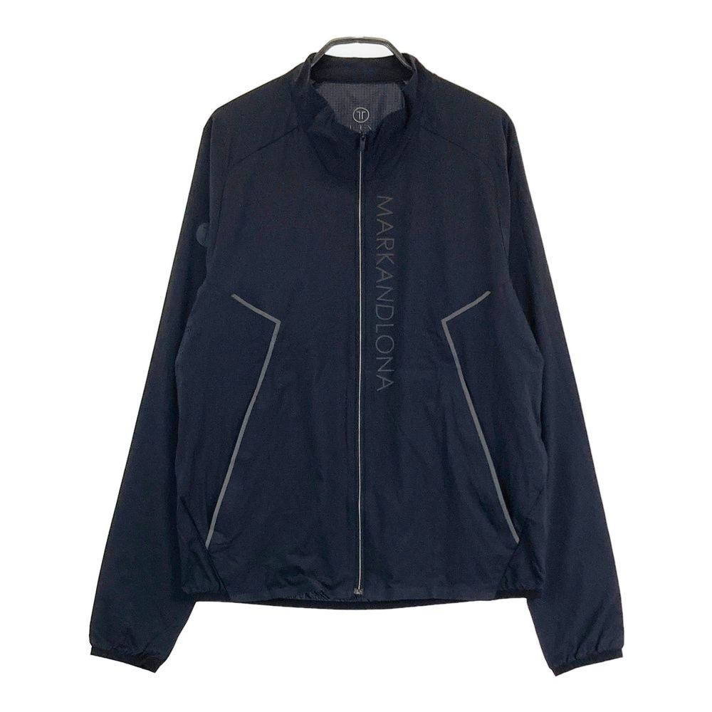 サイズ：M MARK&amp;LONA マークアンドロナ ×T-LINE ナイロン ジップジャケット  ブラック系 [240101492649] ゴルフウェア メンズ ストスト サイズ：M MARK&LONA マークアンドロナ ×T-LINE ナイロン ジップ