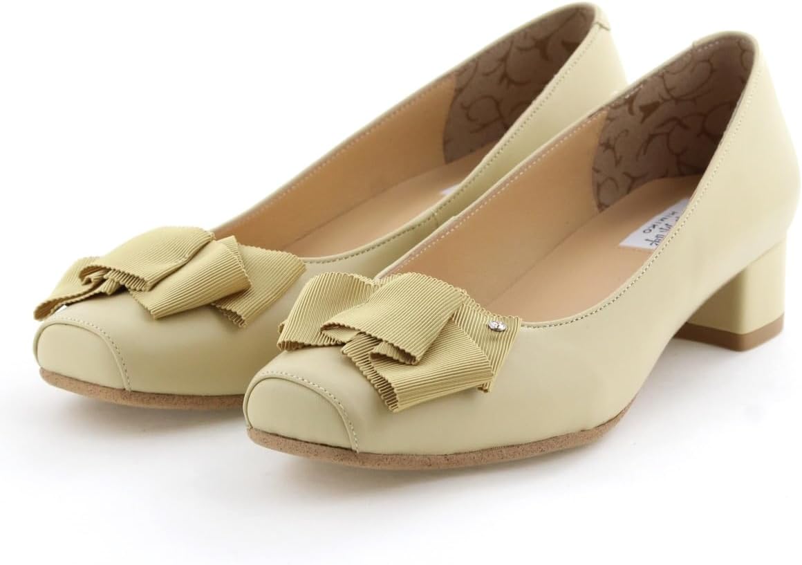 極美品 卑弥呼 ヒミコ リボンパンプス エナメル スムース ネイビー 23 極美品 卑弥呼 ヒミコ リボンパンプス エナメル スムース