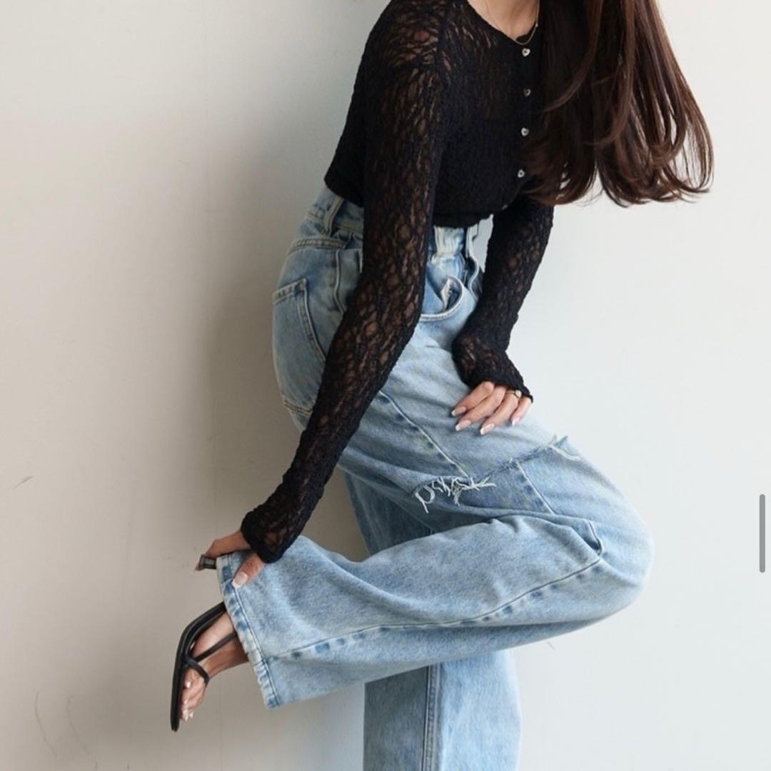 melted butter / TULIP LONG SLEEVE ボディスーツ melted butter / TULIP LONG SLEEVE ボディスーツ melted butter