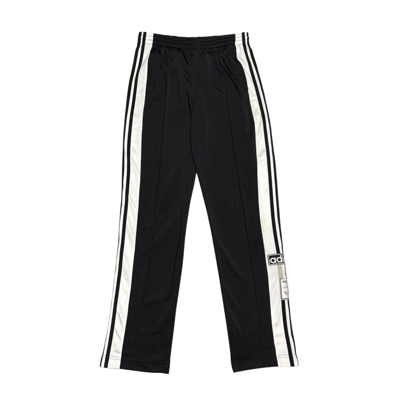 adidas (パンツ) 古着 adidas アディダス トラックパンツ ブラック ホワイト 黒