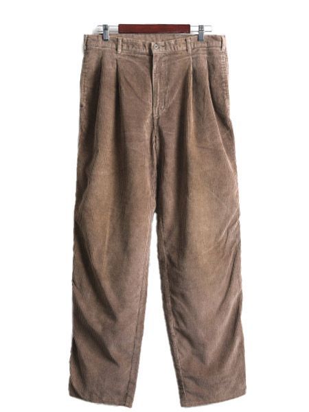 90s HARRY ROSEN 2タック 太畝コーデュロイパンツ W34 古着 古着 90s DOCKERS Well Worn 40427-9624 太畝 ベロア