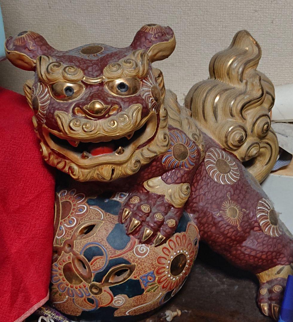 木製獅子の彫刻 赤と金 約30cm 木製獅子の彫刻 赤と金 約30cm （2025年最新】Yahoo
